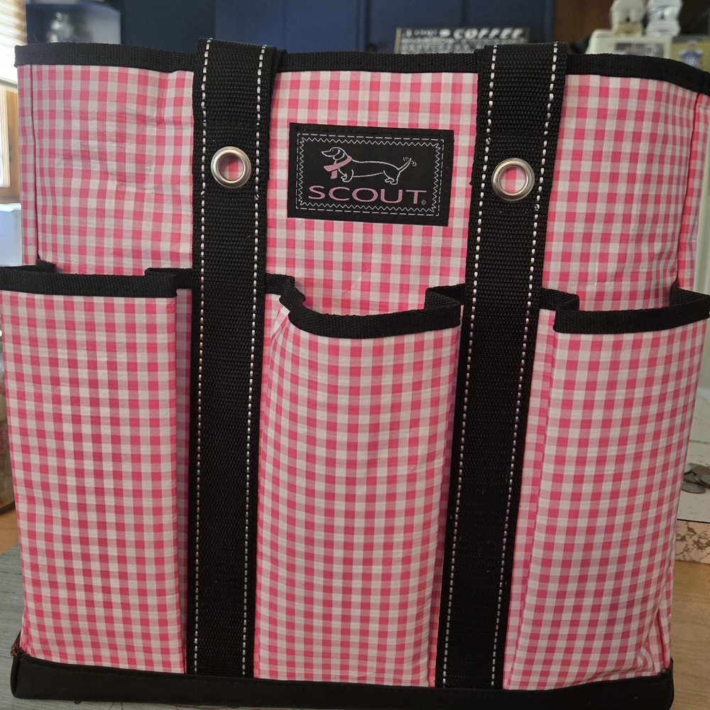 Scout Pink Checkered Carryall